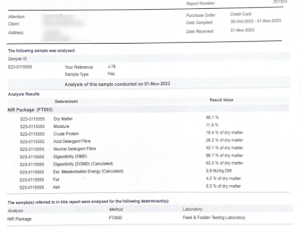 120mt Vetch Hay 650kg 8x4x3 Bales