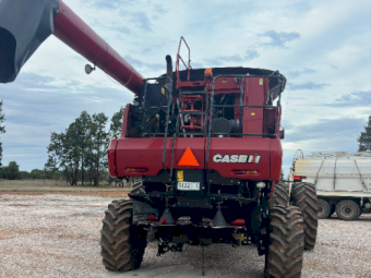 2012 Case IH 7130 Header with 40ft Front and Trailer