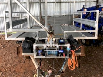 Slide Away Square Bale Feed Out Trailer