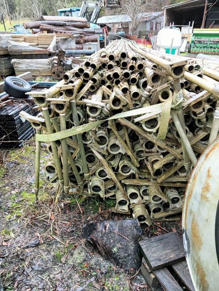 Aluminium irrigation pipes.