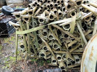 Aluminium irrigation pipes.