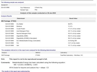 70 mt Sub Clover/Balansa Clover Hay
