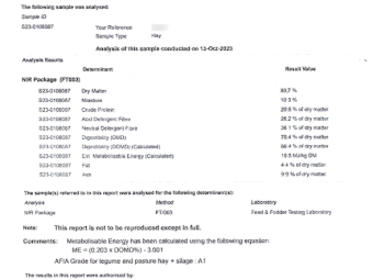 500mt Vetch Hay 600kg 8x4x3 Bales
