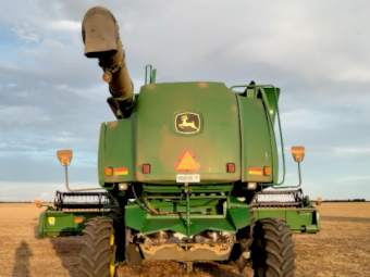 2002 John Deere 9750STS Header with 2 Fronts and Trailers