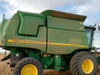 2002 John Deere 9750STS Header with 2 Fronts and Trailers