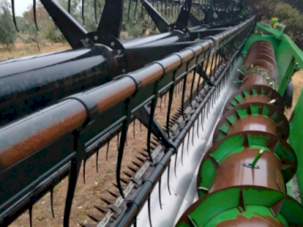 2002 John Deere 9750STS Header with 2 Fronts and Trailers