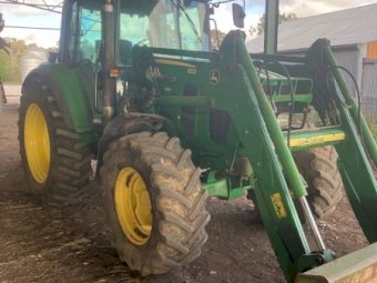 John Deere 6430 Tractor with John Deere 653 loader