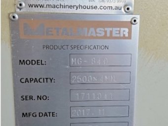 2017 Hare & Forbes Metal master 2 Guillotine