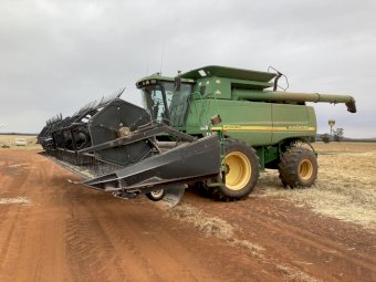 John Deere 9750 STS Header with MacDon 36 ft Front