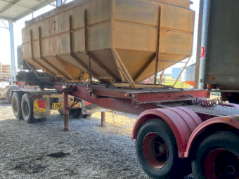 2 x Position Freighter Skel Trailer on Springs with Gravity Bin