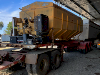 2 x Position Freighter Skel Trailer on Springs with Gravity Bin