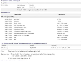 1000 mt Oaten Hay 24/25 Season