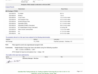 200MT Pasture Hay 8X4X3 Large Square Bales