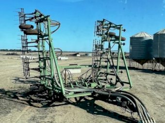 John Deere 1610 Chisel Plough and Morris 41Ft Harrows