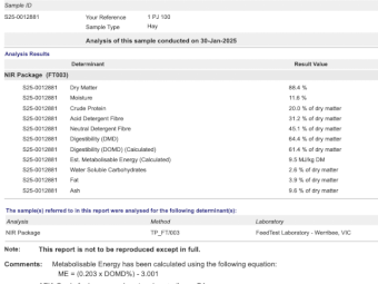 170mt Vetch Hay 630kg 8x4x3 Bales
