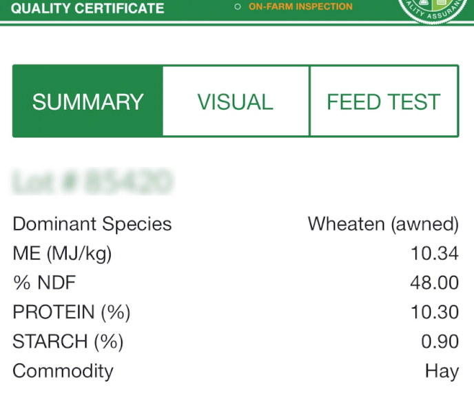 75mt Wheaten Hay 600-650kg 8x4x3 Bales