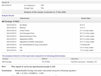 150mt Wheaten Hay 600-650kg 8x4x3 Bales