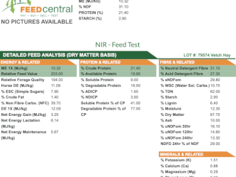 2023 Season A1 Vetch Hay