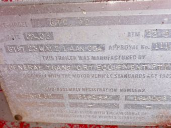 2003 GTE Tri-Axle Dolly