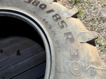 2 x Tractor Tyres with 1 Rim