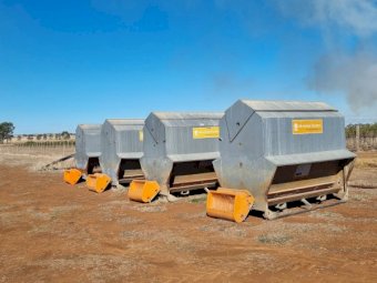 Advantage Feeders 3800 HD grain feeders plus mineral attachments