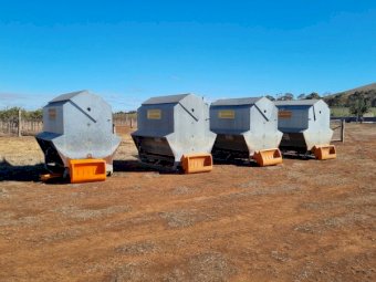 Advantage Feeders 3800 HD grain feeders plus mineral attachments