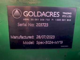2023 Goldacres 3024- MY19 Sprayer