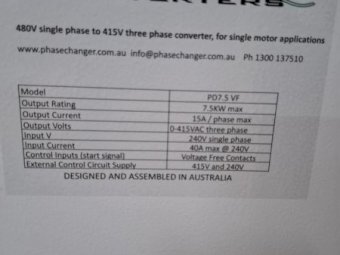 New 3 phase to 1 phase Converter