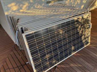 22 solar panels. Five kilowatts and four kilowatt inverter