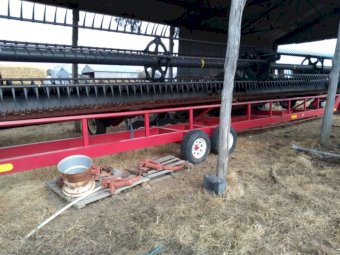 2009 Case IH 2152 Draper Front and Trailer