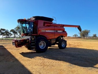 2013 Case IH 8230 Header with 40ft MacDon Draper Front
