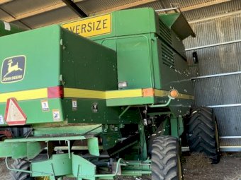 John Deere CTS II Header with 36ft Draper Front and Trailer