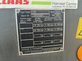 Claas 770 Header With 900 Vario And Countrywide Pick Up Front