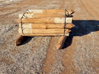 Various Secondhand treated pine posts plus steel strainers