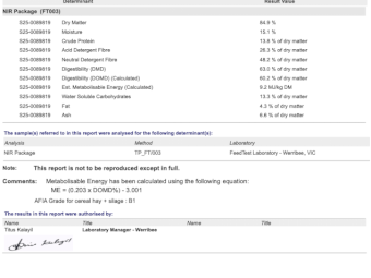 20MT Oaten Hay 8X4X3 Large Square Bales