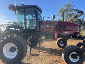 2018 Macdon M205 Windrower with R85 Mower Conditioner
