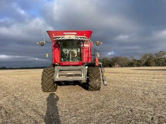 2011 Massey Ferguson 9895 Header with 40ft 9250 Draper Front and Trailer