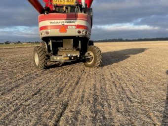 2011 Massey Ferguson 9895 Header with 40ft 9250 Draper Front and Trailer