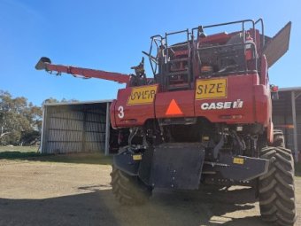 2021 Case IH 9250 Header with 60ft 2022 Durus Midwest Front and Trailer