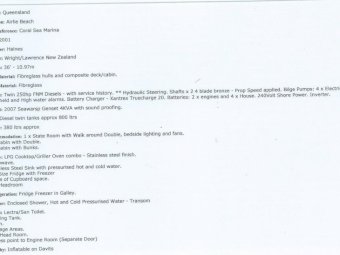 2001 Haines Signature 3600 Express Sports Catamaran