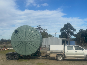 Tank and Poly Pipe Trailer