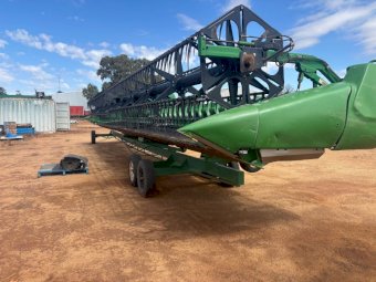 2014 John Deere S670 Header with 640D Front and Trailer