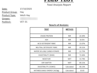 150mt Vetch Hay 600-650kg 8x4x3