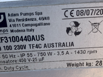 2014 Adam Diesel Fuel Pump with 4000L Fuel Tank on Stand