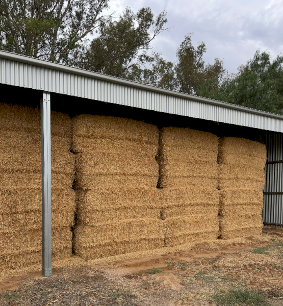 90mt Barley Straw 600-650kg 8x4x3 Bales