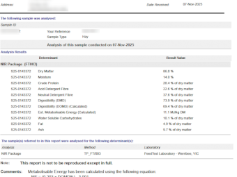 200mt Vetch Hay 600-650kg 8x4x3 Bales