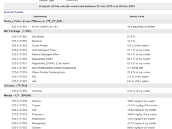 120mt Oaten Hay 650kg 8x4x3 Bales