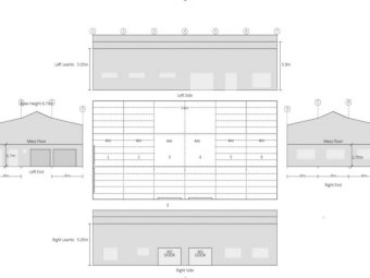 12m x 24m Double Storey Shed with mezzanine