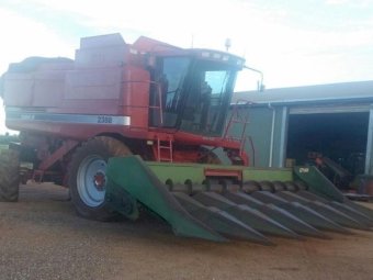 CASE 2388 Rice Special 4WD Header For Sale with 21FT  Honey Bee Draper Front & Corn Front