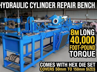 New 8m Makeith Industries Hydraulic Cylinder Repair Bench
